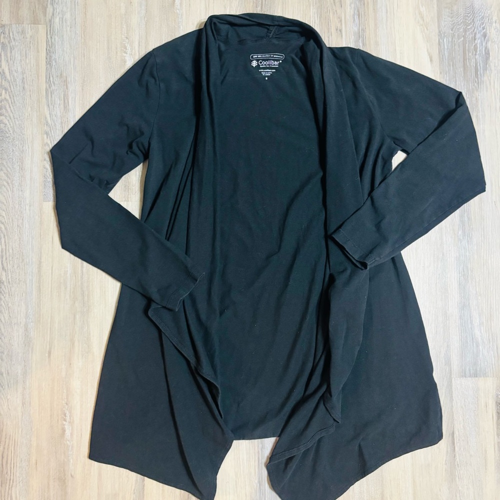 Women’s Coolibar Black Cardigan Size Small UPF 50+ UV Protection